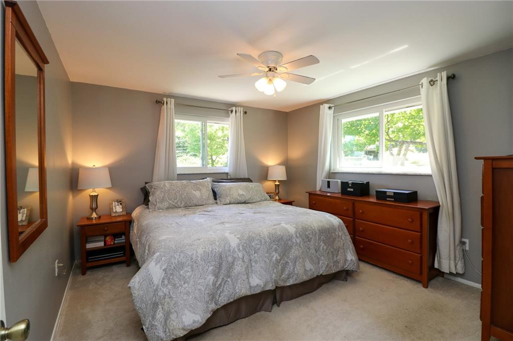 342 Weber Road Sewickley, PA 15143 - Photo 14 of 25 The Master Bedroom with Overhead Lighted Ceiling Fan. Newer Windows Throughout the Home Except the Kitchen Area.