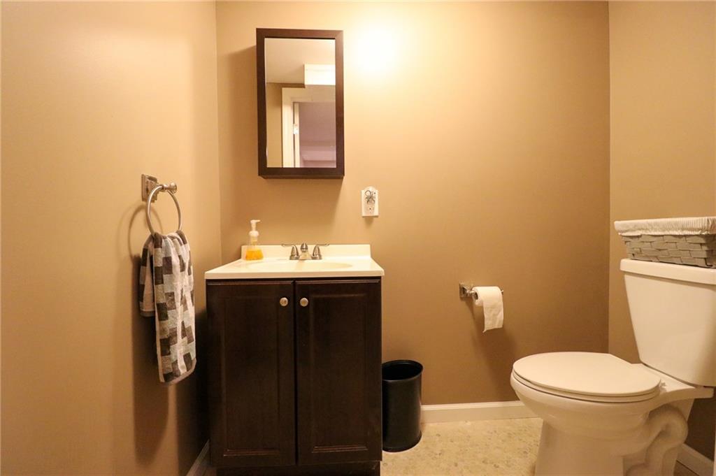 342 Weber Road Sewickley, PA 15143 - Photo 22 of 25 The Updated Half-Bath in the Lower Level, Complete with Beautiful Marble Flooring.