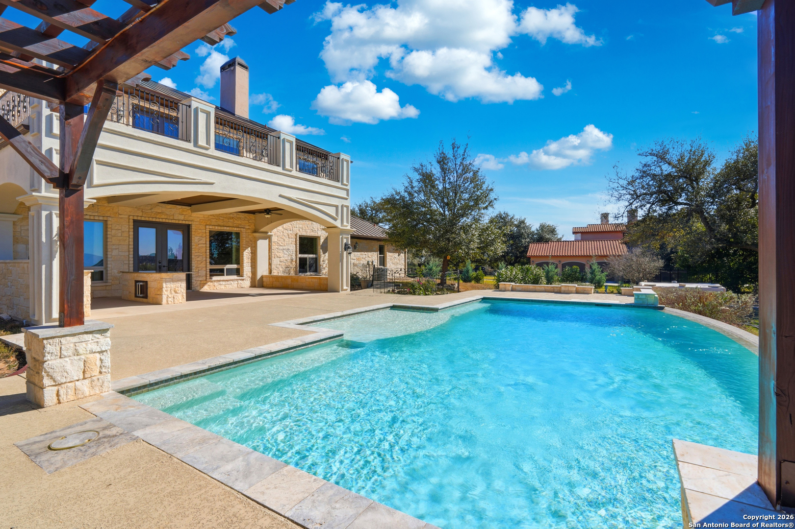 1030 Mystic Parkway Spring Branch, TX 78070 - Photo 43 of 63 a front view of a house with swimming pool