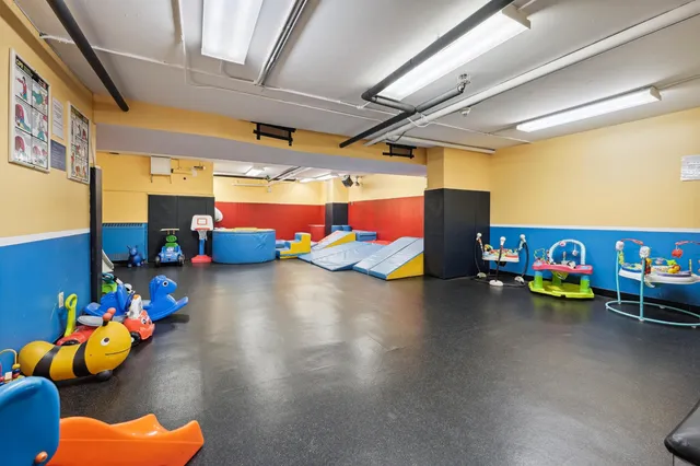 a play room with toys