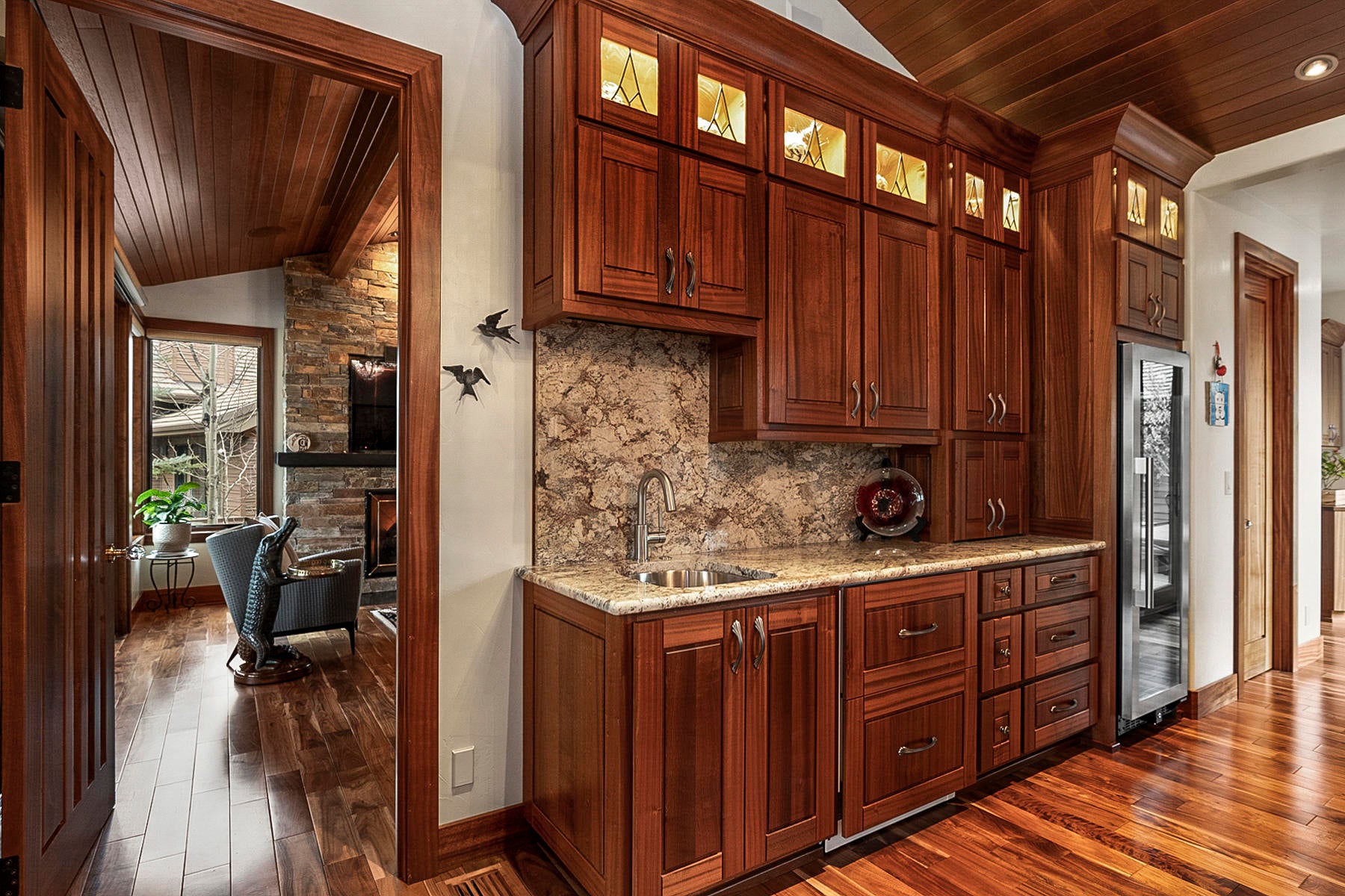 19442 Green Lakes Loop Bend, OR 97702 - Photo 20 of 50 Wet bar with sink, 2 beverage drawers and large wine cooler