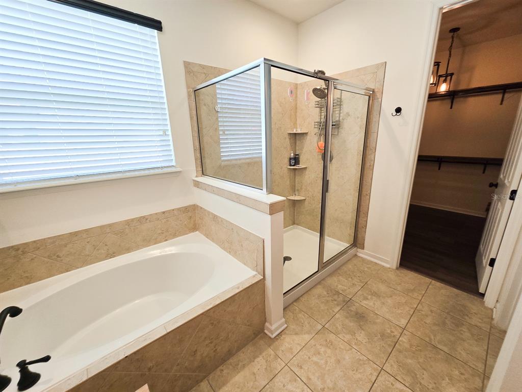 3543 Meadow Breeze Loop Ocoee, FL 34761 - Photo 20 of 38 a bathroom with a shower and a tub