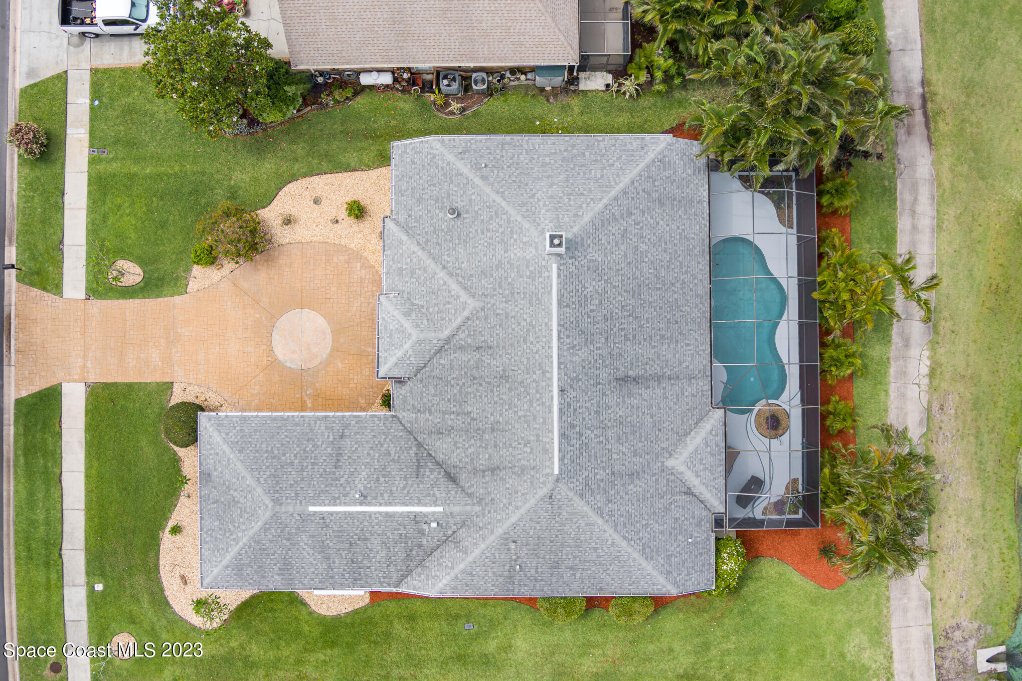 4105 Sand Ridge Drive Merritt Island, FL 32953 - Photo 29 of 31 an aerial view of a house with garden space and street view