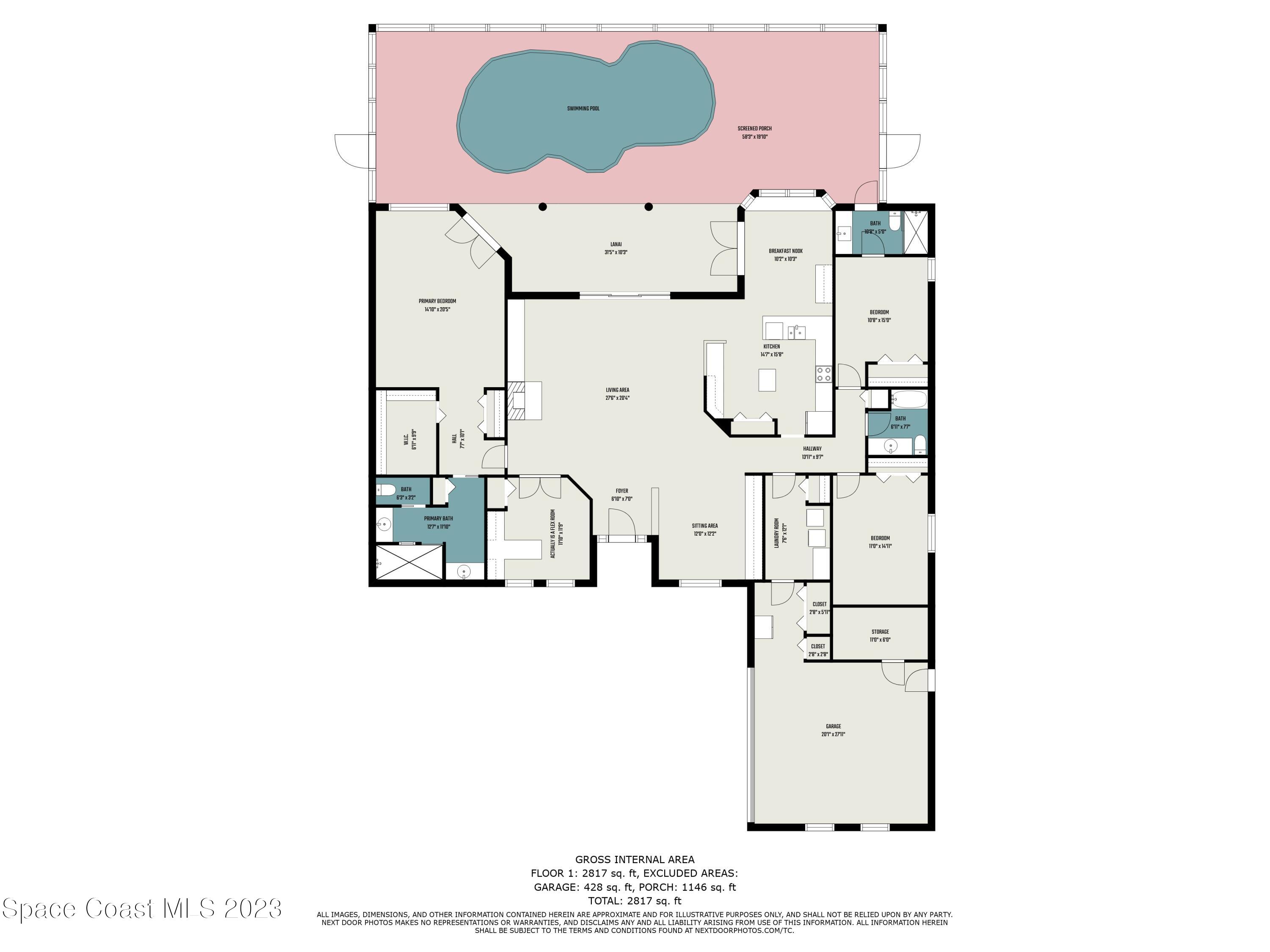 4105 Sand Ridge Drive Merritt Island, FL 32953 - Photo 31 of 31 a picture of a room with a white wall and mirror