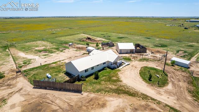 6065 Mulberry Road Calhan, CO 80808 - Photo 31 of 45 Aerial view of sparsely populated area featuring a pastoral area