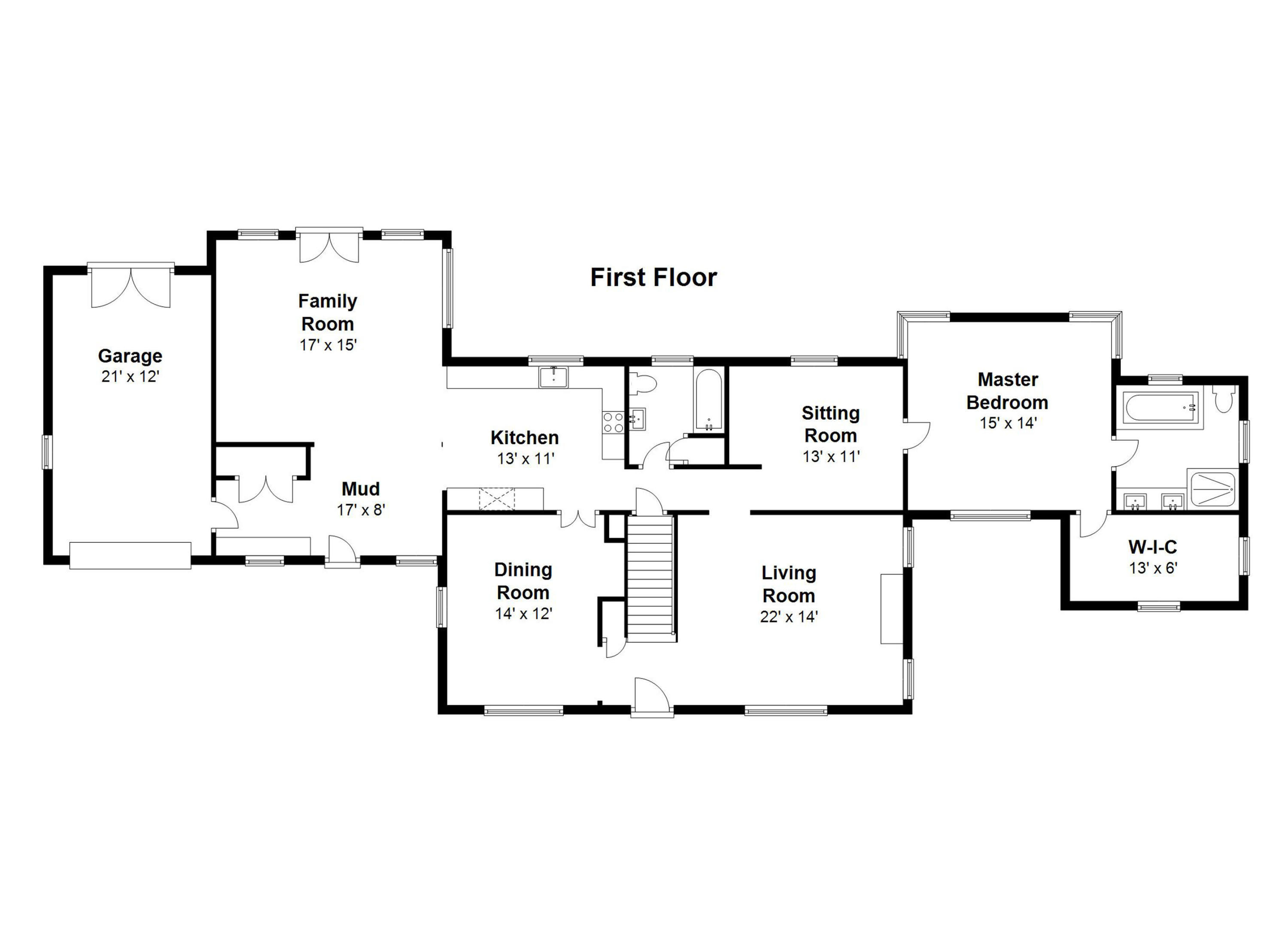 183 Smith Ridge Road New Canaan, CT 06840 - Photo 28 of 30 a picture of a floor plan