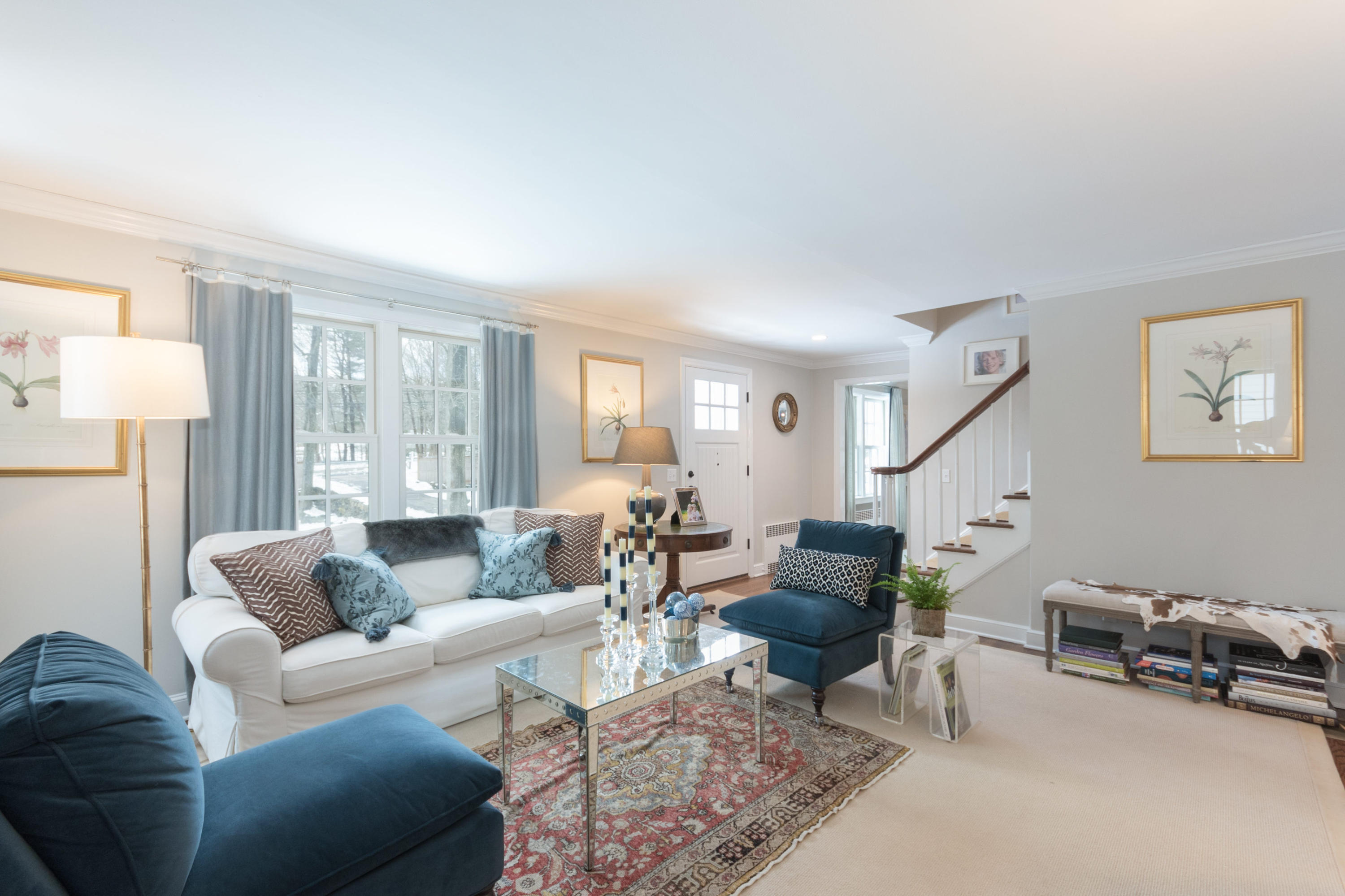 183 Smith Ridge Road New Canaan, CT 06840 - Photo 3 of 30 a living room with furniture and a large window