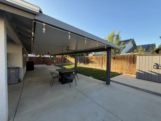 a view of outdoor seating