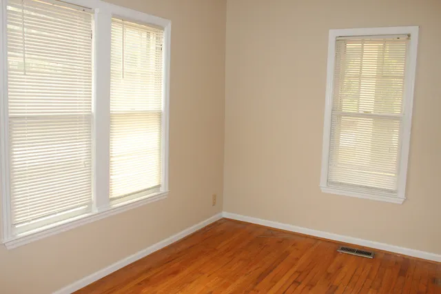 an empty room with a window