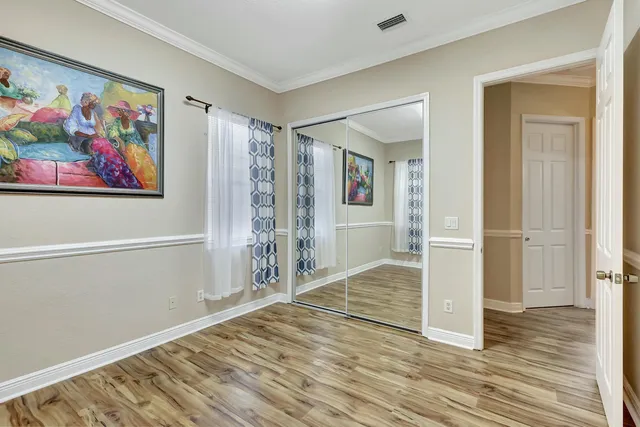 a view of a yard with an outdoor space