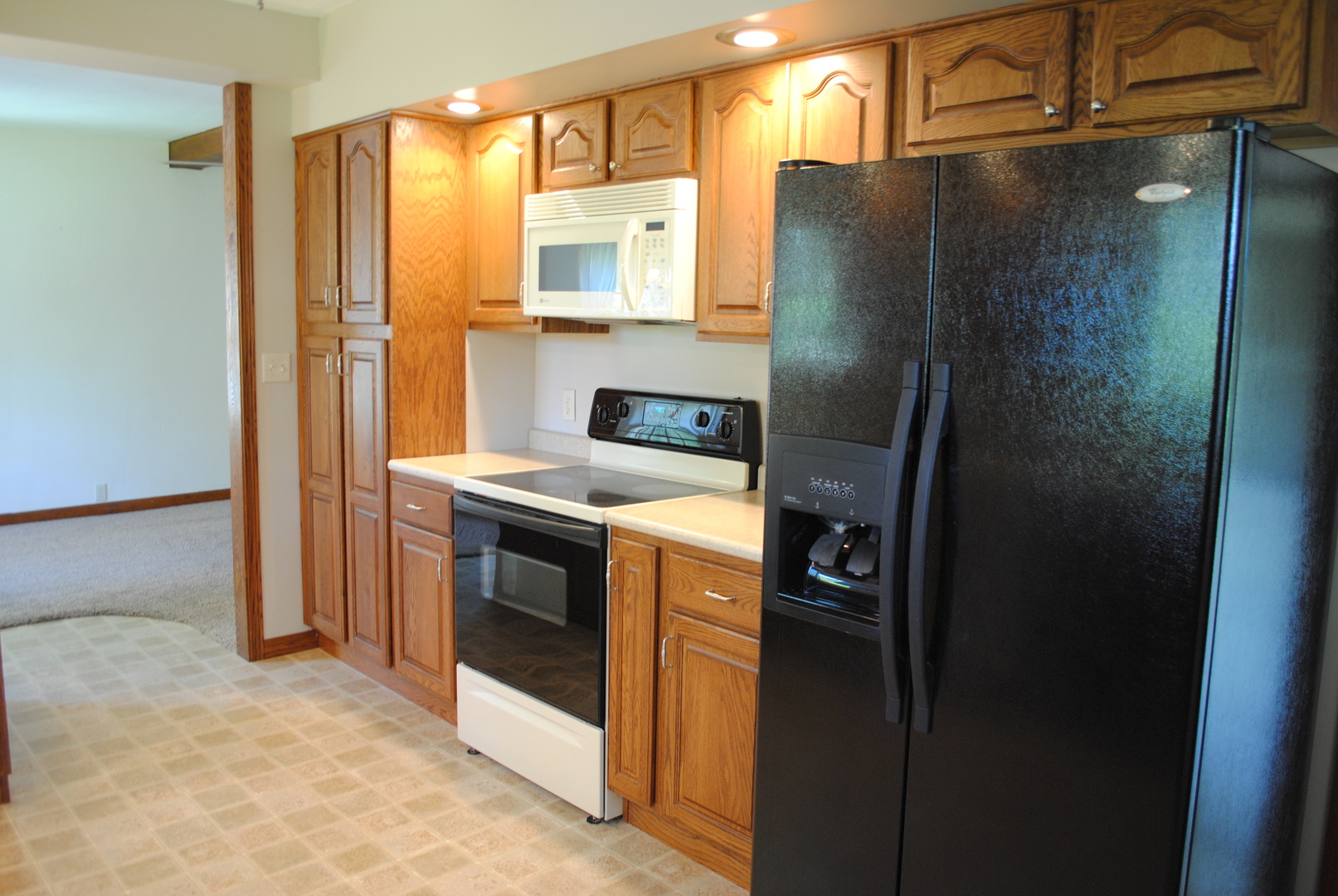 208 Ridge Street Mount Carroll, IL 61053 - Photo 2 of 16 a kitchen with stainless steel appliances granite countertop a refrigerator and a stove
