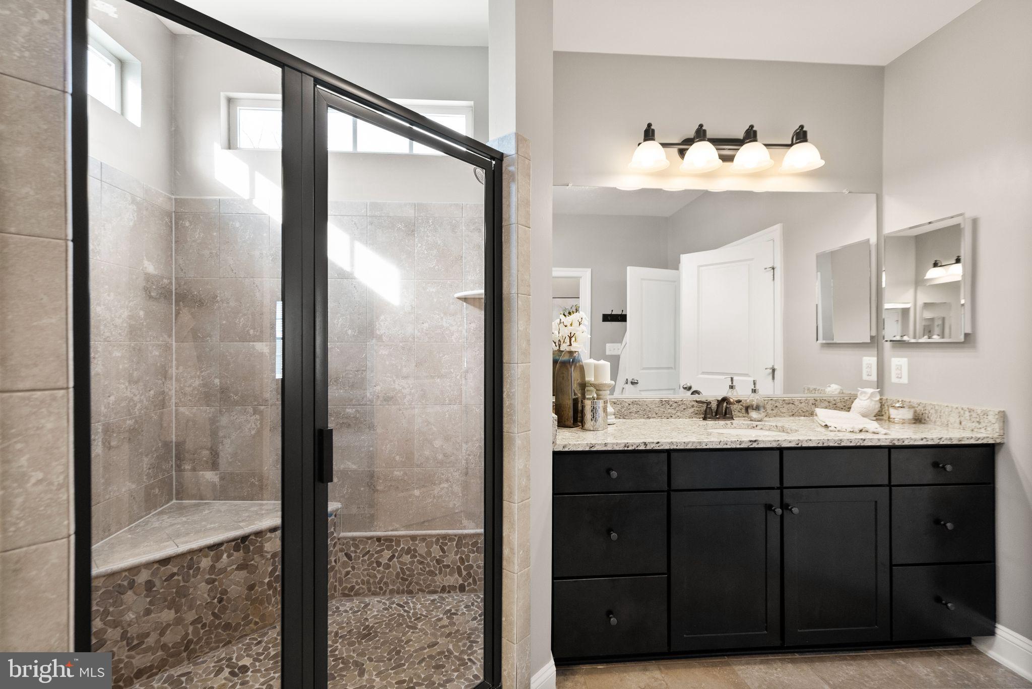 41841 Bloomfield Path Street Ashburn, VA 20148 - Photo 12 of 22 Owners walk in shower with dual shower heads