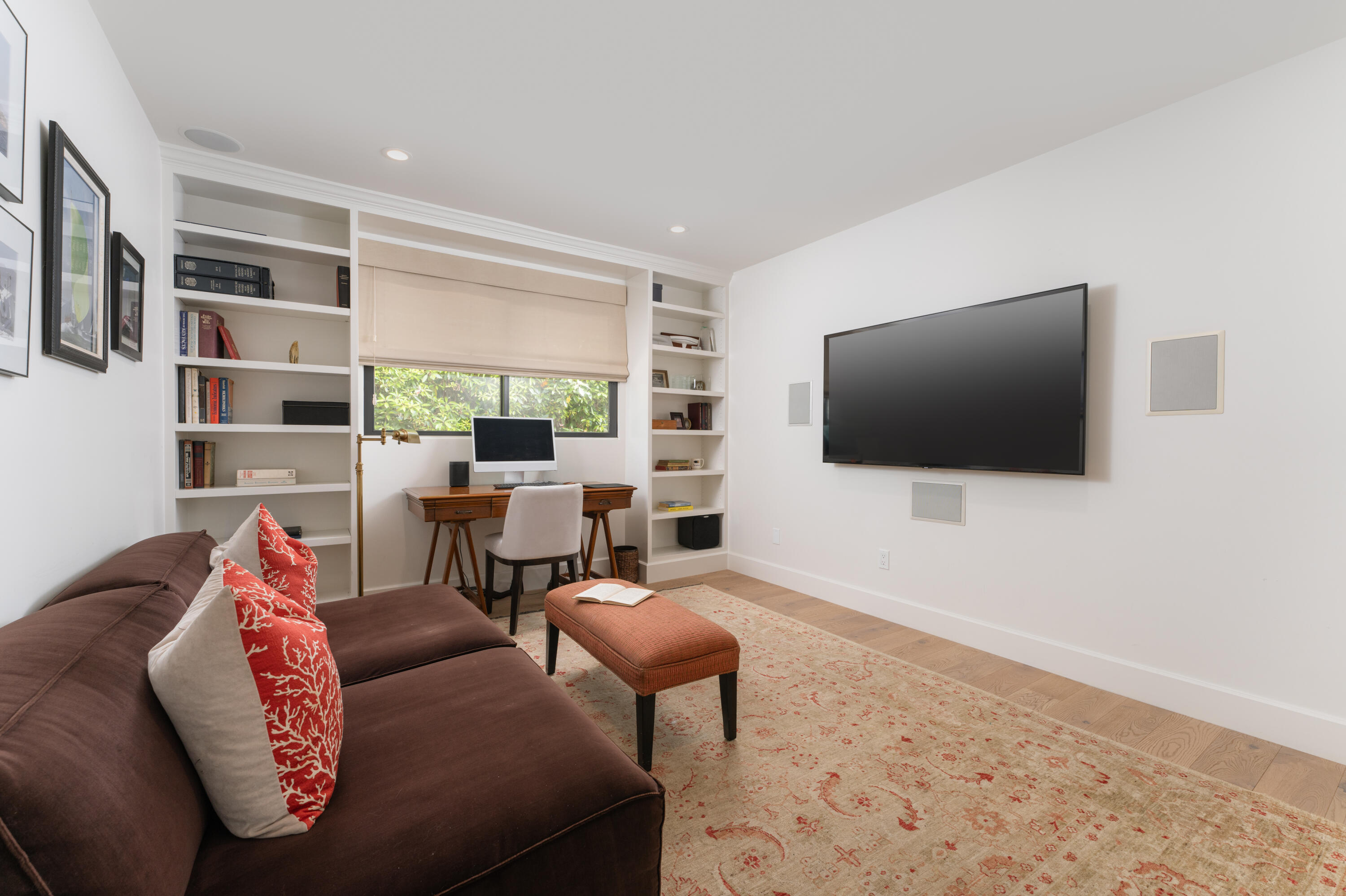 135 Pomar Lane Montecito, CA 93108 - Photo 22 of 29 a living room with furniture and a flat screen tv