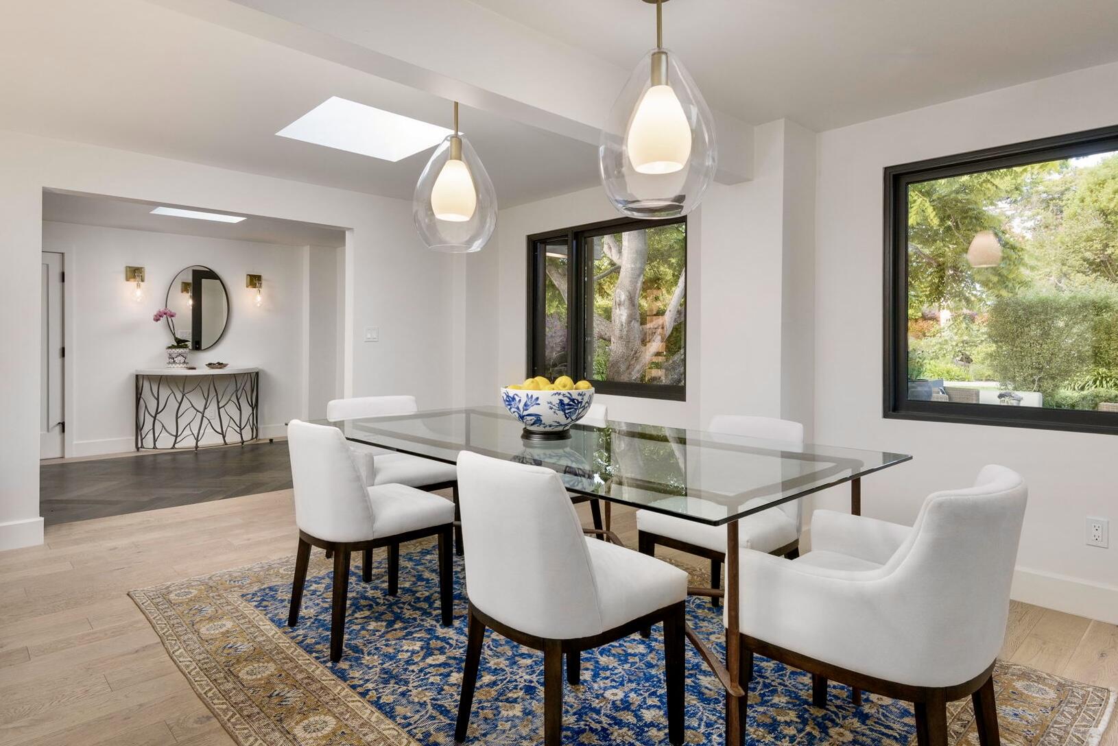 135 Pomar Lane Montecito, CA 93108 - Photo 8 of 29 a view of a dining room with furniture window and wooden floor