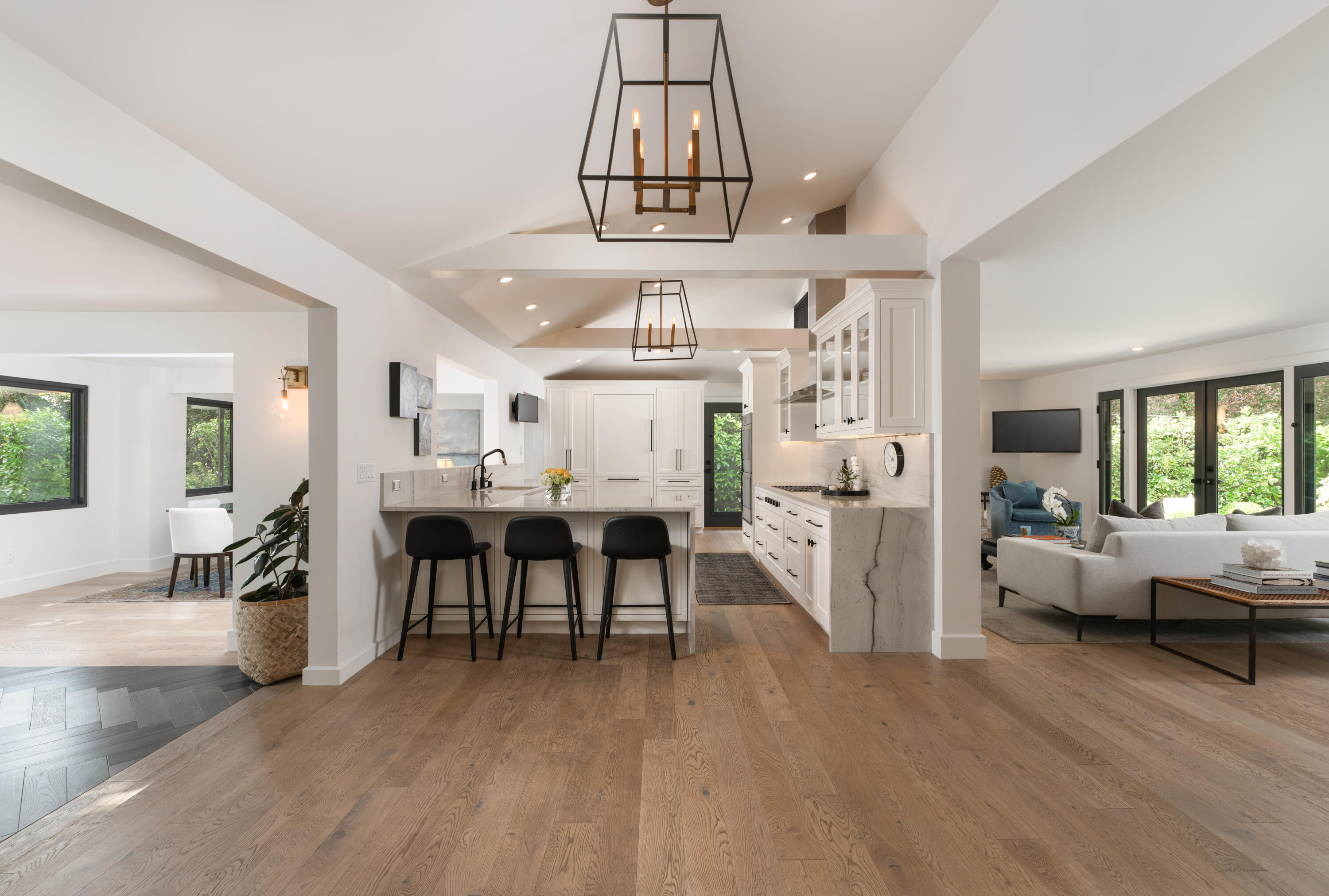 135 Pomar Lane Montecito, CA 93108 - Photo 9 of 29 a view of dining room with furniture window and wooden floor