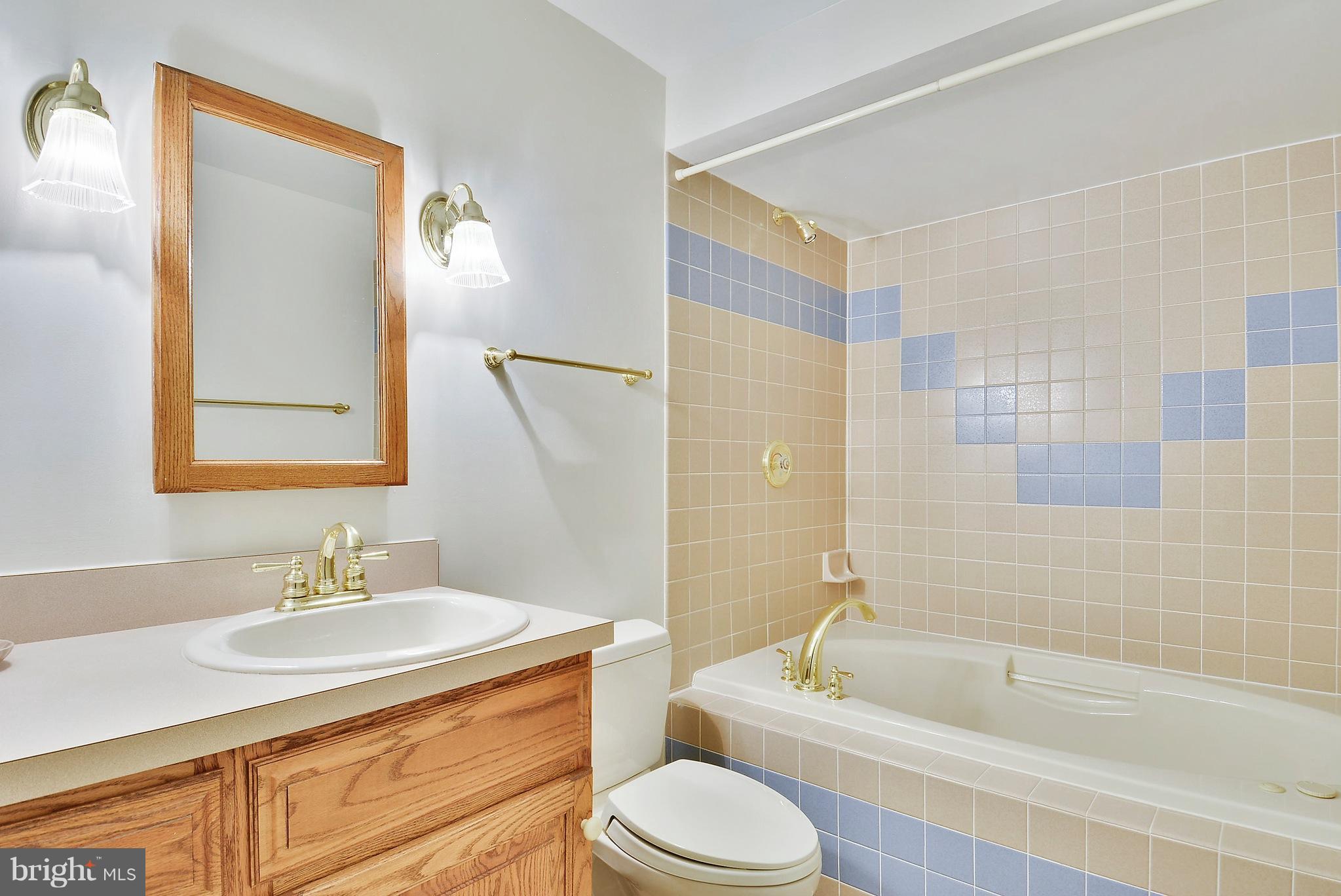 1026 Riva Ridge Drive Great Falls, VA 22066 - Photo 29 of 30 a bathroom with a granite countertop sink a toilet and shower