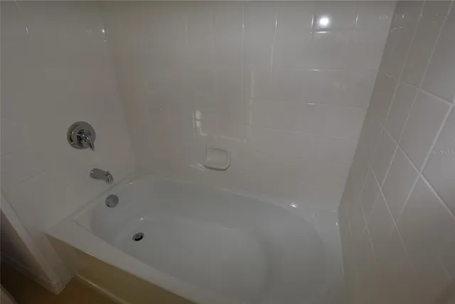 a close up of a bathtub