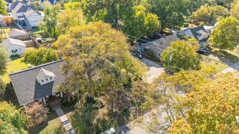 a view of a yard with plants