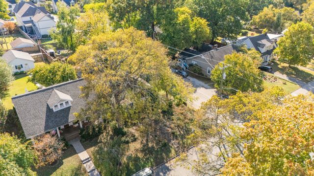 a view of a yard with plants