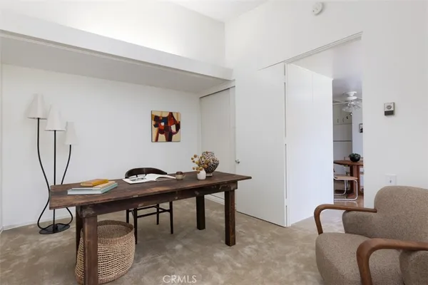 a view of a livingroom with furniture