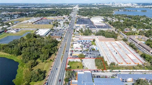 an aerial view of a city