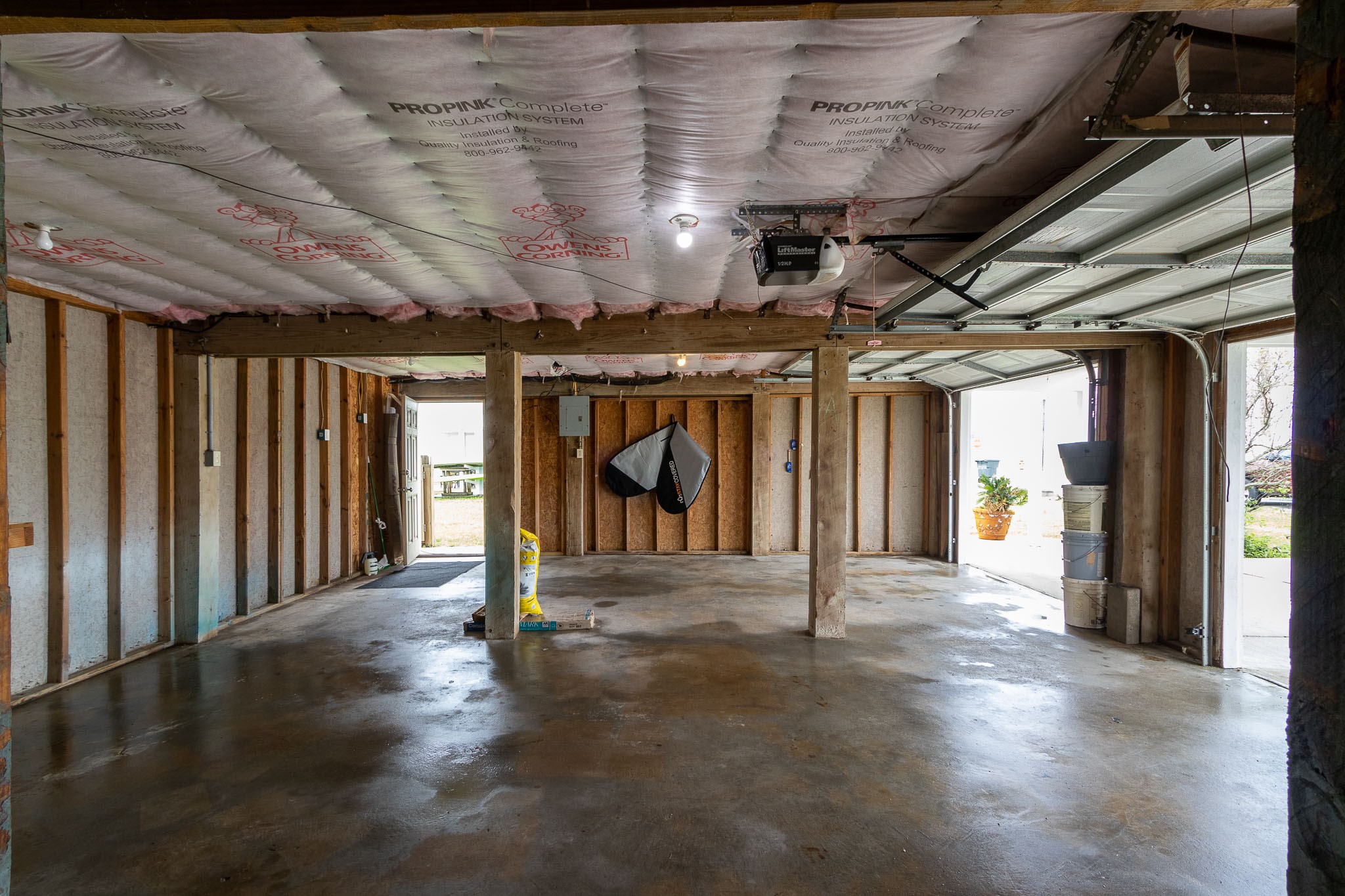 16721 Edward Teach Road Jamaica Beach, TX 77554 - Photo 36 of 49 front view of property
2 bay garage w/extra storage and bathroom