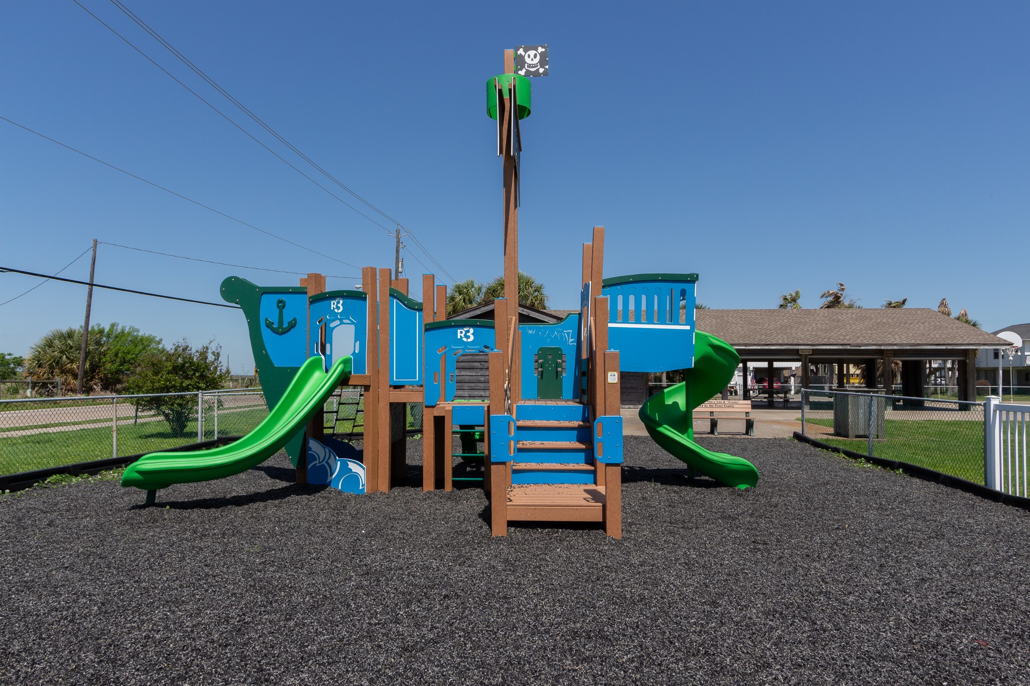 16721 Edward Teach Road Jamaica Beach, TX 77554 - Photo 45 of 49 Jamaica Beach City Park pirate ship playground!