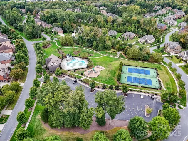 an aerial view of a city