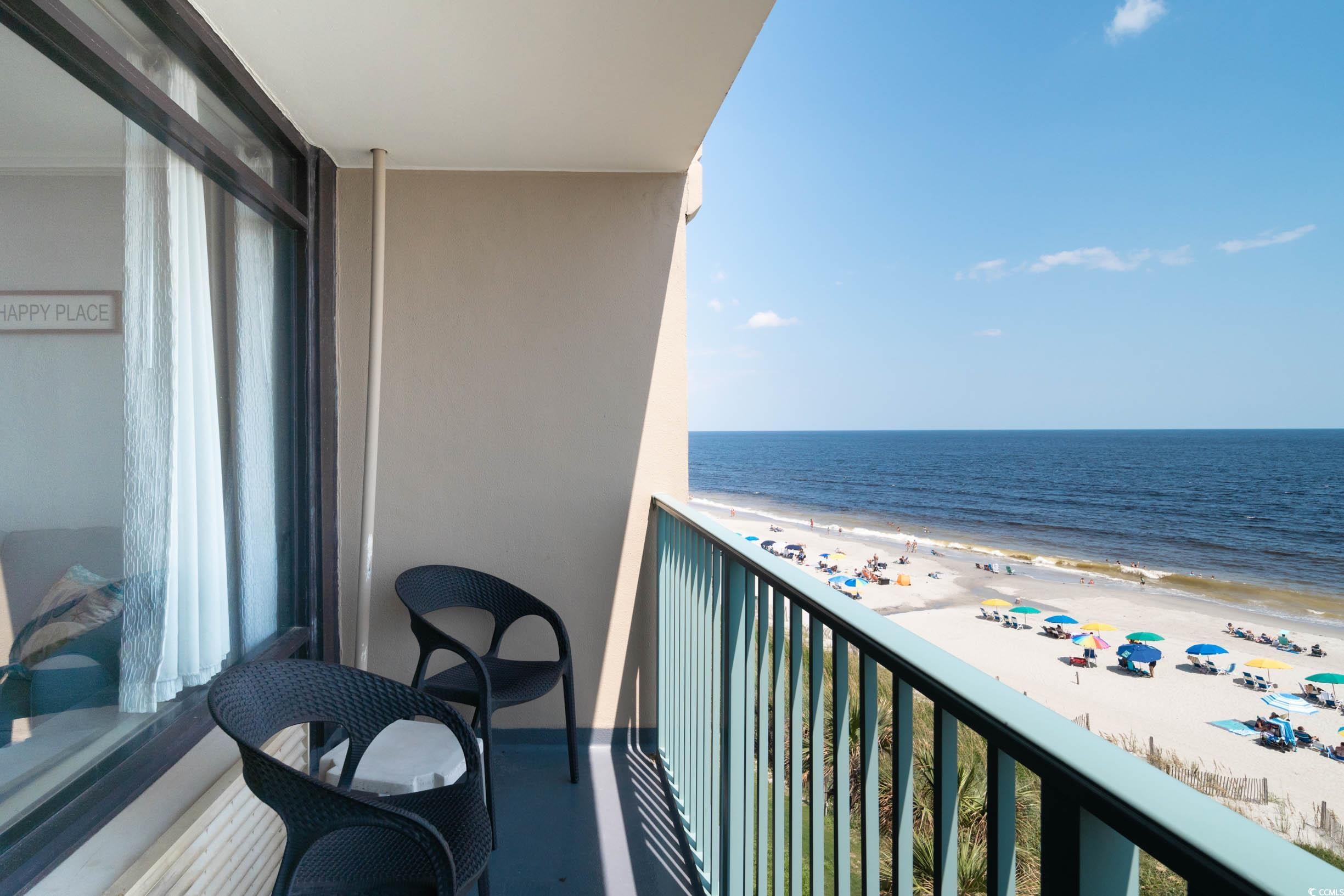 201 74th Avenue North, Unit 2532 Myrtle Beach, SC 29572 - Photo 20 of 39 Balcony with a view of the beach and a water view