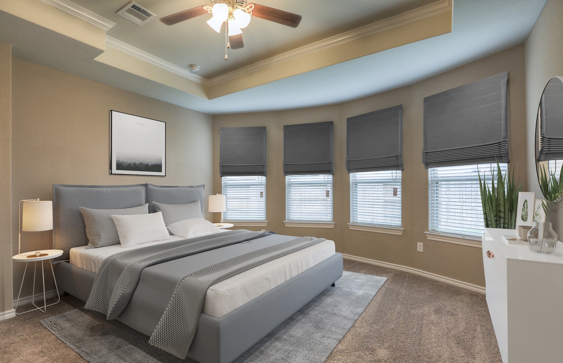 15166 Wild Gully Way Conroe, TX 77302 - Photo 10 of 21 a bedroom with a large bed and a large window