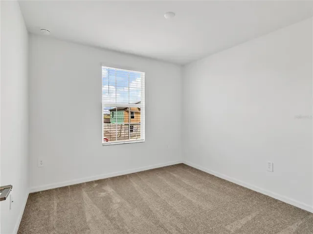 an empty room with a window