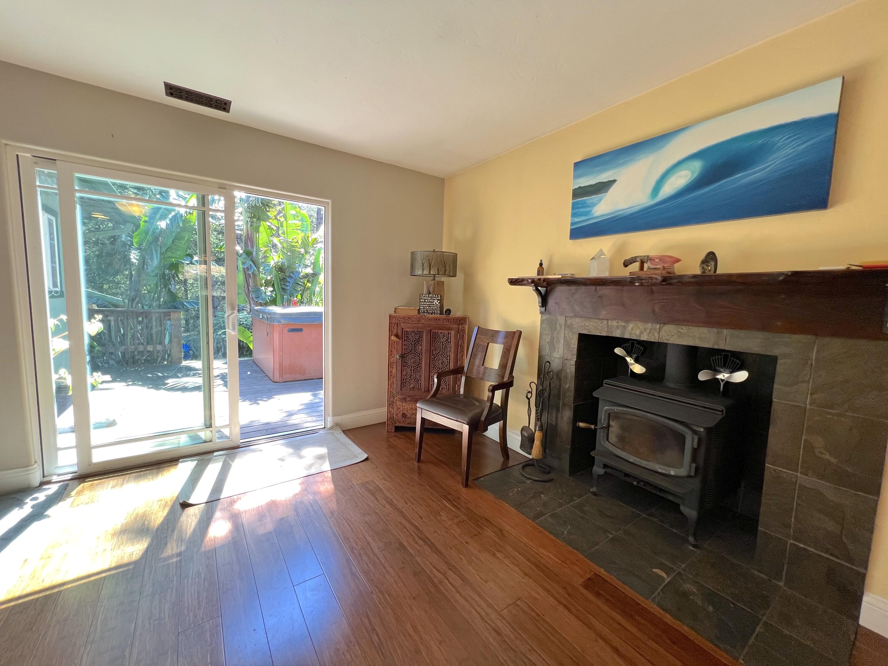 482 Spring Road Shelter Cove, CA 95589 - Photo 19 of 58 Fireplace to deck