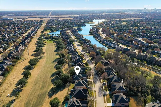 an aerial view of multiple house