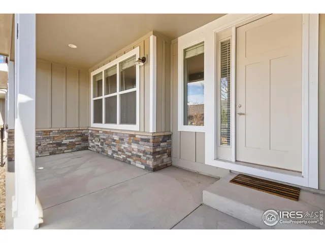 a living room with a large window