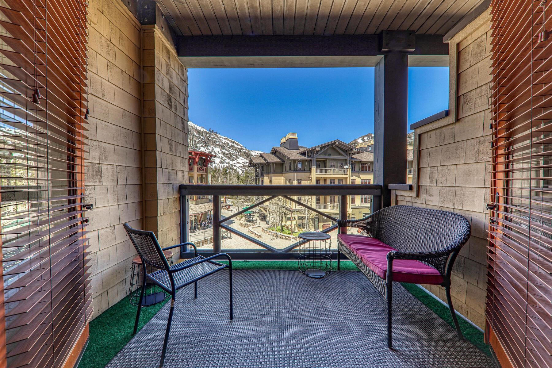 1880 Village South Road, Unit 3334 Olympic Valley, CA 96146 - Photo 17 of 27 a view of a two chairs in the balcony