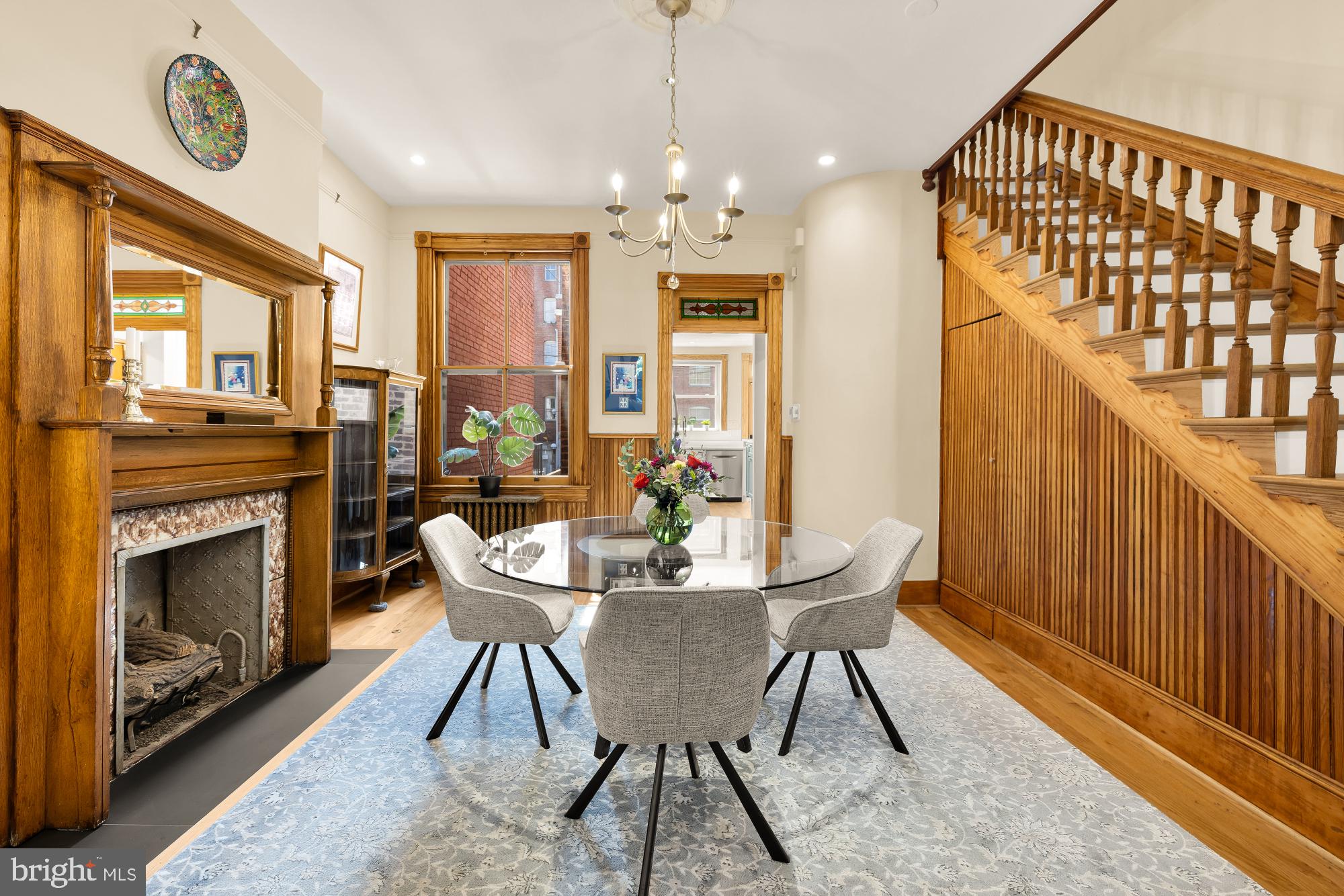 1214 T Street Northwest Washington, DC 20009 - Photo 20 of 88 a view of a dining room with furniture window and wooden floor