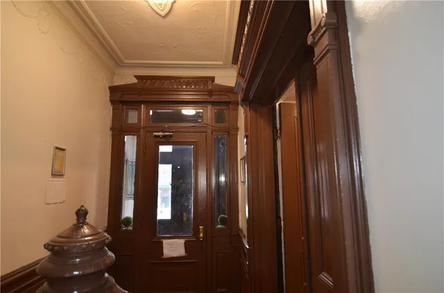 a close view of closet