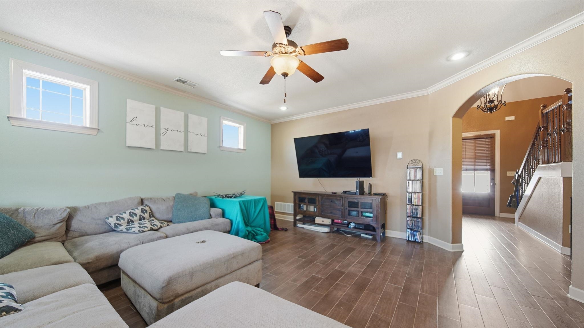34 Carson Cove Atoka, TN 38004 - Photo 9 of 27 a living room with furniture and a flat screen tv