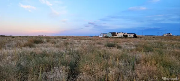a view of sunset and yard