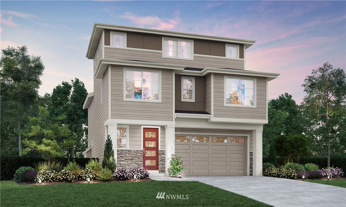 210 180th Place Southwest, Unit CT 01 Bothell, WA 98012 - Photo 1 of 19 a front view of a house with a garden and plants