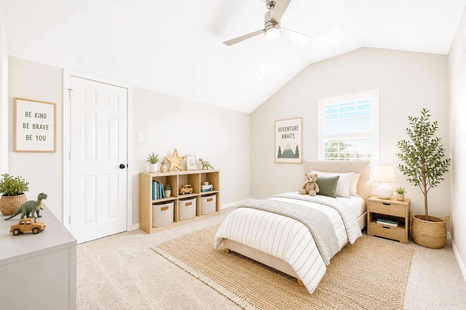 28226 South Firethorne Road Katy, TX 77494 - Photo 24 of 39 One of the generous secondary bedrooms located upstairs, offering a peaceful atmosphere with plush carpeting, a modern ceiling fan, and large windows that flood the room with natural light Virtually staged.