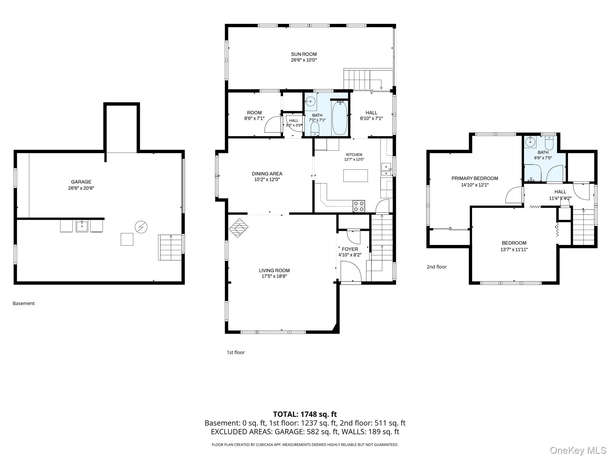 7 Walnut Street Poughkeepsie, NY 12601 - Photo 27 of 30 Floor plan of all three levels of the home