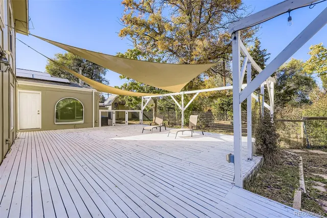 a view of backyard with green space