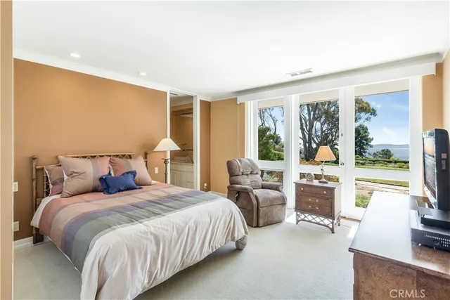 a bed room with a bed and a couch