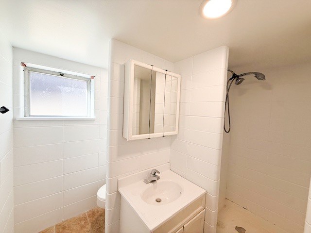 363 Maple Street Glen Ellyn, IL 60137 - Photo 14 of 17 a bathroom with a shower sink and mirror