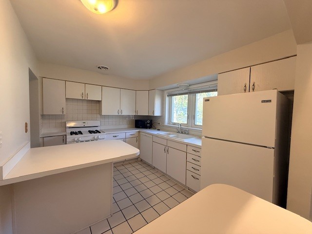 363 Maple Street Glen Ellyn, IL 60137 - Photo 4 of 17 a kitchen with a sink a white refrigerator stove and white cabinets