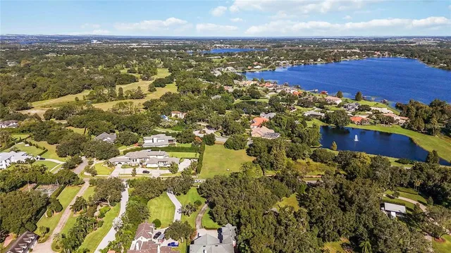 an aerial view of residential building with outdoor space