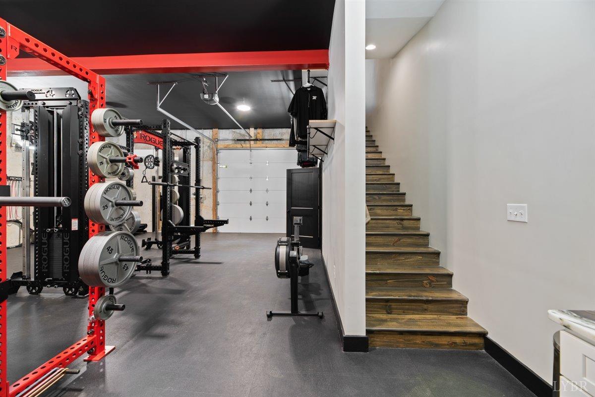 4639 Lowry Road Goode, VA 24556 - Photo 38 of 76 a view of a room with gym equipment