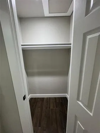 a close view of walk in closet