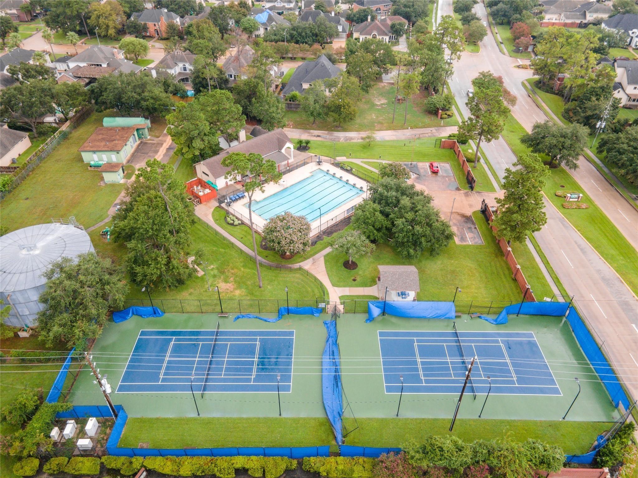 16018 Conners Ace Drive Spring, TX 77379 - Photo 47 of 47 an aerial view of residential houses with outdoor space